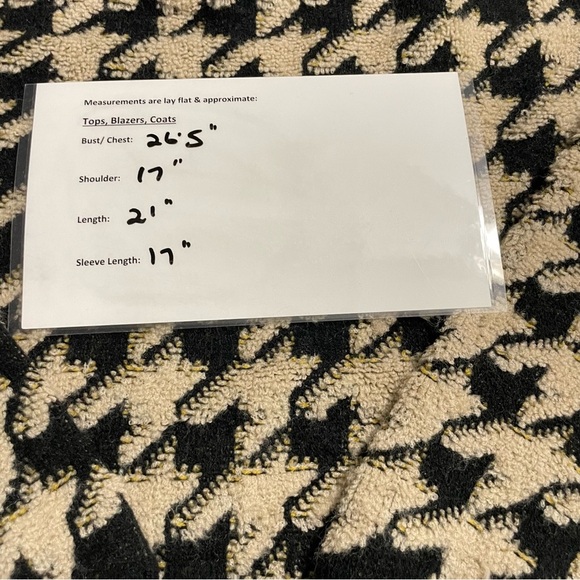 Max Studio Black Beige Houndstooth Knit Sweater Size Large - Picture 13 of 15